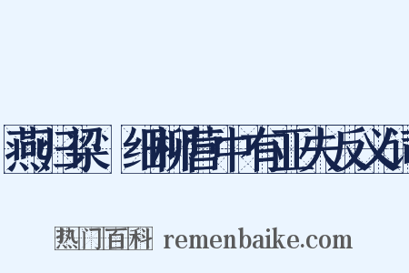 燕归梁·细柳营中有亚夫反义词是什么意思的图片